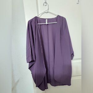 Zenana Women's Purple Kimono Cardigan